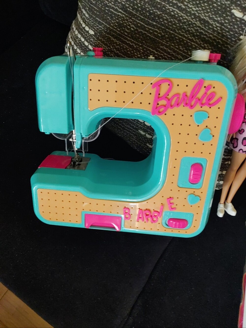 Barbie Teal, Pink & Tan Toy Sewing Machine